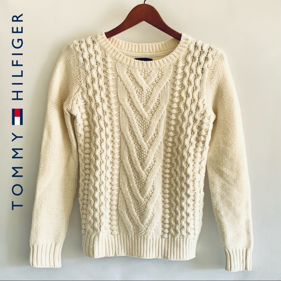 Tommy Hilfiger Cable Knit Wool Blend Sweater - Picture 11 of 11